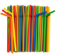 Giant Flexible Smoothie Straws [100 Pack] Assorted Colors