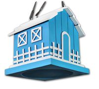 OSD Audio BH525 Single Blue Outdoor Hanging Bird House Speaker