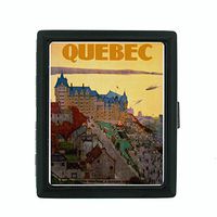 Perfection In Style Metal Cigarette Case Vintage Canada Design 008