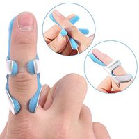 Frog Type Finger Splint, 1 Pair Finger Straightening Brace with Padded Aluminum Fixing Support Pad for Tendon Release & Pain Relief (S)