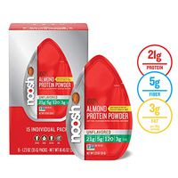 NOOSH Plant Based Almond Protein Powder (Unflavored, 15 Count Single Serve) - Vegan, All Natural, Non-GMO, Gluten Free, Kosher, 21g of protein per serving