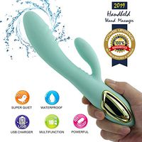Personal Massgers Women Quiet Battery Operated with 10 Powerful Multi Speeds Frequency Wireless Mini USB Rechargeable Waterproof Wand (Green)