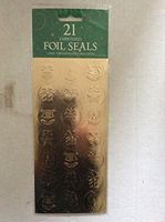 30 Embossed Foil Seals - Gold