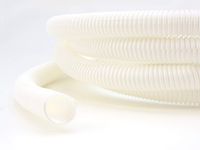 SecureTM Cable Ties 3/8 Inch White Flexible Split Loom - 100 Foot
