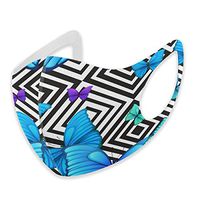 Mouth Masks for Dust Protection Anti Face Mask Washable Earloop Mask Blue Butterfly