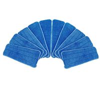 Microfiber Mop Pads, Yamix Set of 10 Hardwood and Floor Microfiber Spray Mop Pads Cleaning Pad Mop Refill Replacement Heads for Wet/Dry Mops,Spray and Spin Magic Mop - Blue