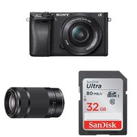 Sony Alpha a6300 Mirrorless Digital Camera with Lens & Memory Card
