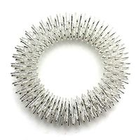 10pcs Finger Massager Rings Mini Finger Acupuncture Spring Ring Finger Circulation Rings (Silver)