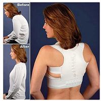ECYC Comfort Posture Corrector and Back Support Brace, Back Pain Relief for Men Women and Children,White