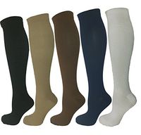 Swell Relief 5 Pair Moderate Compression Socks, 15-20 mmHg. Assorted Colors S/M