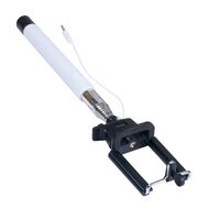 IMISSO Extendable Shelfie Handheld Stick Monopod with Adjustable Phone Holder for APPLE(IOS)/ANDROID System White