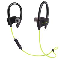 Ear Hook Sport Bluetooth 4.1 Earphone Headset Light Weight Bass Running Headphone Forsmart Phone Earbuds 11.2 (Light Green)