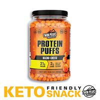Twin Peaks Low Carb, Keto Friendly Protein Puffs, Nacho Cheese (300g, 21g Protein, 2g Carbs)