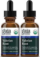 Gaia Herbs, Valerian Root, Sleep Support, Non Habit Forming Herbal Sleep Aid, Melatonin Free, Liquid Herbal Extract, 1 Ounce Bottle, Pack of 2