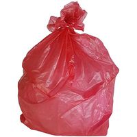PlasticMill 33 Gallon Garbage Bags: Red, 1.5 MIL, 33x39, 100 Bags.