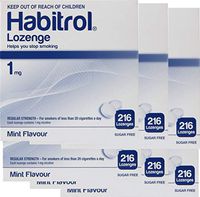 Habitrol Nicotine Lozenge 1mg Mint Flavor. 6 Packs of 216 Lozenges (Total 1296)