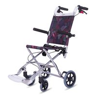 LYRWISHLY Transport Traveling Wheelchair Lightweight Safety Wheelchair for Old People Wheelchair Ramp Propelled The Wheelchair Can Bear 78kg Multifunction