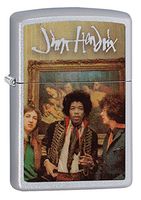 Zippo Jimi Hendrix Pocket Lighter, Satin Chrome
