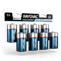 Rayovac C Batteries, Alkaline C Cell Batteries (8 Battery Count)