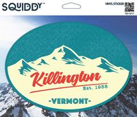 Squiddy Killington Vermont - Vinyl Sticker Decal for Phone, Laptop, Water Bottle (3" Tall)