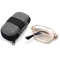 Folding Pocket Eyewear Reading Glasses +3.00 + Sporty Nylon Outdoor Travel Strong Case