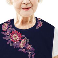 Classy Pal, Adult Bibs for Women, Clothing Protectors for Eating, Senior Adult Bib Terry Cloth Crumb Catcher, Embroidered Design, Waterproof, Reusable, Washable (Mum Sash)