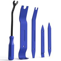 POWPDR Auto Trim Removal Tools Kit for Car Audio Dash Door Panel Window Molding Fastener Remover Tool Kit, Set of 5 Pcs