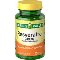 Spring Valley Resveratrol Plus Red Wine Extract Softgels, 250mg, 30 count by Spring Valley