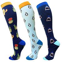 Compression Socks for Women&Men 20-30mmHg (3 Pairs) - Best for Running, Travel,Cycling,Nurse,Pregnant