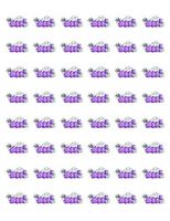 HotSaleStore Sticker Seals 48 Halloween Purple Boo Ghost Envelope Seals Labels Stickers 1.2" Round