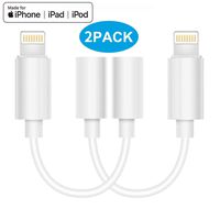 [Apple MFi Certified] 2 Pack 3.5mm Headphone Adapter for iPhone Adapter Jack Dongle Compatible with iPhone 7/7Plus/8/8Plus /X/XS Max Earphone Jack Cable Splitter Accessory Support iOS 12
