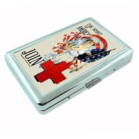 Vintage Nurse D9 Silver Metal Cigarette Case Classic Image