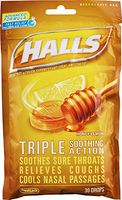 Halls Mentho-Lyptus Drops Honey-Lemon - 30 ct, Pack of 3