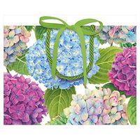 Caspari Hydrangea Garden Small Gift Bag - 4 Bags