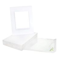 Golden State Art, Acid Free, Pack of 50 11x14 White Picture Mats Mattes with White Core Bevel Cut for 8x10 Photo + Backing + Bags