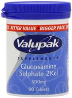 Valupak Supplements Joint Care Glucosamine Sulphate Tablets 500mg 90 Tablets