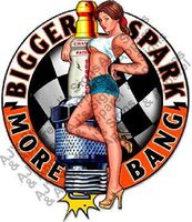AJ's Signs & Apparel AC DELCO 5" Pinup pin up Girl Vinyl Sticker,Cars Trucks Vans Walls Laptop