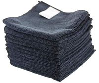 Microfiber Cleaning Towels by MIMAATEX-12 Piece Pack-12x12 Inches - Household Cleaning Towels (Black)