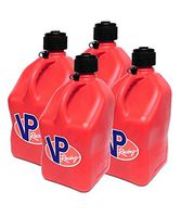 4 Pack VP 5 Gallon Square Red Racing Utility Jugs