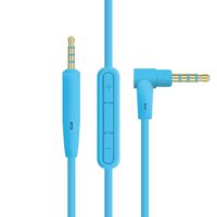 Replacement Cable Headphone Audio Cord Compatible with Bose QC 35/QC 25/QC 2/OE 2/OE 2i/Soundlink/SoundTrue Headphones, Built-in Volume Control Microphone (Blue with Mic)