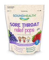 SoundHealth Childrens Sore Throat Relief Pops, 15 Count, 4 Pack- NO Artificial Colors, Flavors or Preservatives!, Multicolor