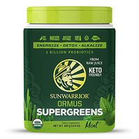 Sunwarrior - Ormus Supergreens, Powerful Vegan Greens with Trace Minerals, Organic, Gluten Free, Non-GMO, Mint, 45 Servings (8 oz.)