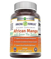 Amazing Formulas - African Mango with Green Tea Extract Dietary Supplement - 500 Milligrams - 120 Capsules - Supports Healthy Weight - Promotes Better Immune Function