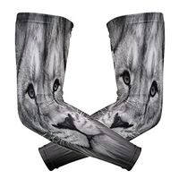 ZZKKO Lion Cooling Arm Sleeves Cover Uv Sun Protection for Men Women Running Golf Cycling Arm Warmer Sleeves 1 Pair