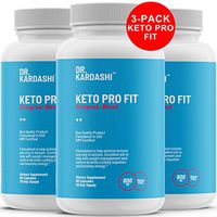 Pure Keto Pro Fit Pills Advanced BHB Ketogenic Supplement Exogenous Ketones Ketosis for Men Women 180 Capsules 3 Bottles