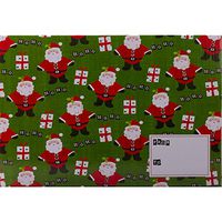 JAM PAPER Gift Box Mailer with Safety Lock - Medium - 8 3/4 x 5 1/2 x 12 1/4 - Green Santa Christmas Design - 6/Pack