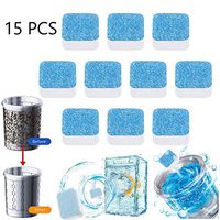 15 Pcs Solid Washing Machine Cleaner, Gayrrnel Washer Decontamination Cleaning Detergent Effervescent Tablet - Washing Machine Cleaner Descaler Deep Remover