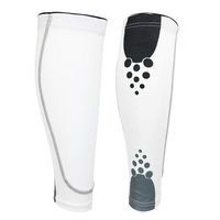 Colorido 1 Pc Unisex Sport Elastic Compression Anti-slip Calf Leg Brace Support Sleeve size M (White)