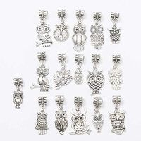 Necklace Pendants Antique Silver Jewelry Findings Pendant Alloy Owl Jewelry Prom Pretty Beautiful Cute For gift Cheap Aesthetic Womens Beads Comfortable
