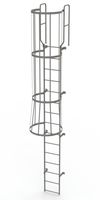 Tri-Arc WLFC1215 15-Rung Walk-Thru Fixed Steel Ladder with Cage